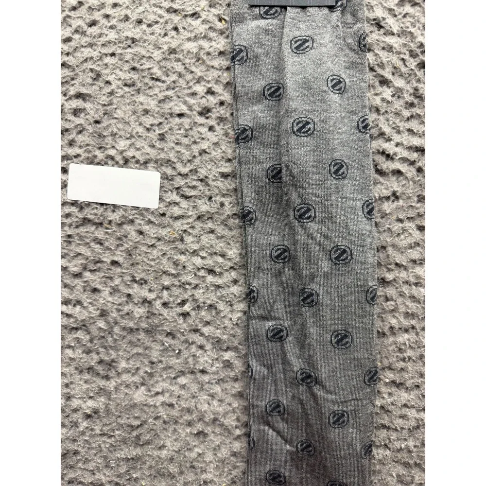 NWT Ermenegildo Zegna Z Norda Allover Knee Socks Flanel Gray One Size Unisex